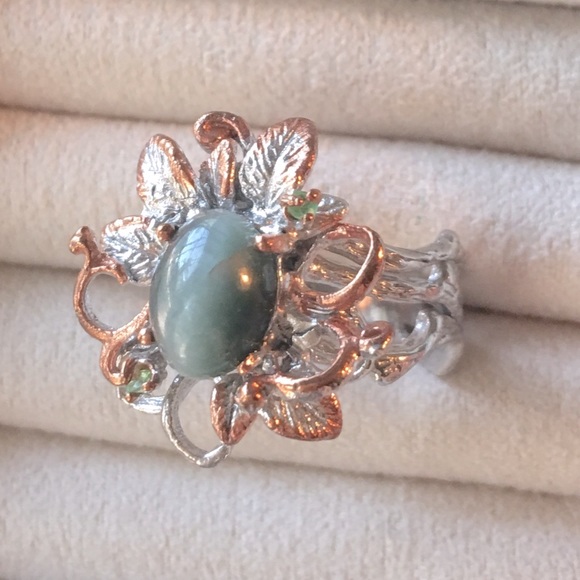 💝Rare Cat's Eye Scapolite Rose Gold Ring - Picture 2 of 5